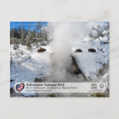 Nationaal park Yellowstone - Dragon's Mouth Spring Briefkaart (Voorkant)