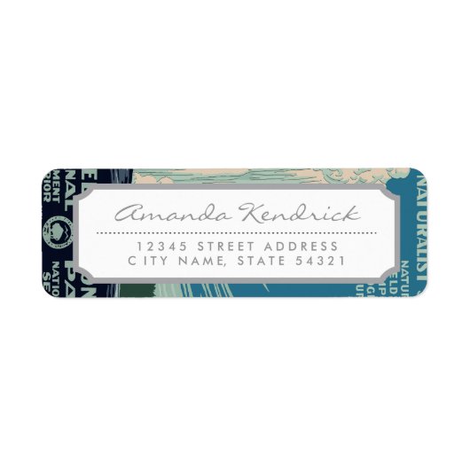 Nationaal Park Yellowstone Etiket (Voorkant)