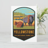 Nationaal Park Yellowstone Feestdagenkaart (Staand voorkant)
