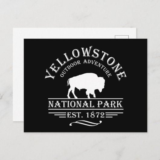 Nationaal park Yellowstone Feestdagenkaart (Voorkant / Achterkant)