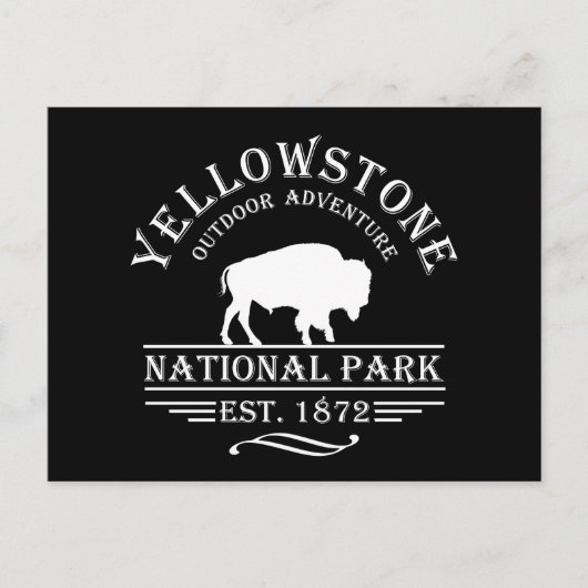 Nationaal park Yellowstone Feestdagenkaart (Voorkant)