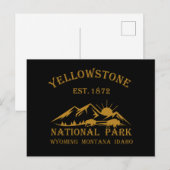 Nationaal park Yellowstone Feestdagenkaart (Voorkant / Achterkant)