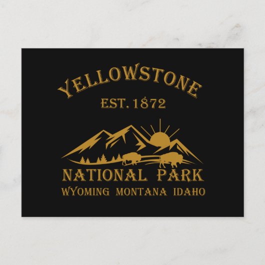 Nationaal park Yellowstone Feestdagenkaart (Voorkant)