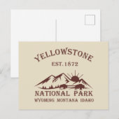 Nationaal park Yellowstone Feestdagenkaart (Voorkant / Achterkant)