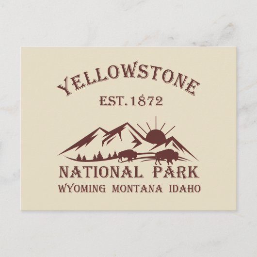 Nationaal park Yellowstone Feestdagenkaart (Voorkant)
