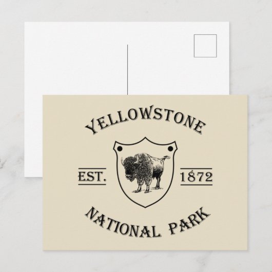 Nationaal park Yellowstone Feestdagenkaart (Voorkant / Achterkant)
