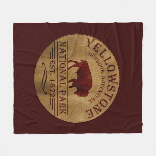 Nationaal park Yellowstone Fleece Deken (Voorkant (Horizontaal))