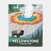 Nationaal park Yellowstone Fleece Deken (Voorkant)