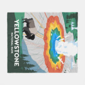 Nationaal park Yellowstone Fleece Deken (Voorkant (Horizontaal))