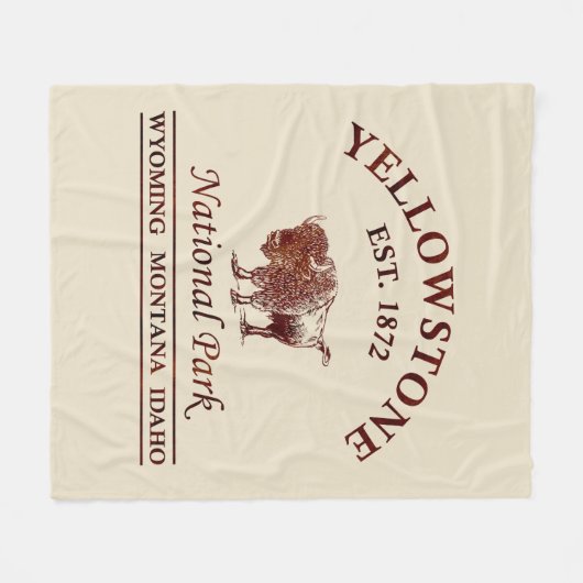 Nationaal park Yellowstone Fleece Deken (Voorkant (Horizontaal))