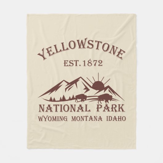 Nationaal park Yellowstone Fleece Deken (Voorkant)
