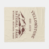 Nationaal park Yellowstone Fleece Deken (Voorkant (Horizontaal))