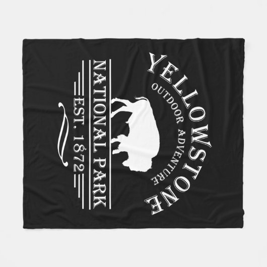 Nationaal park Yellowstone Fleece Deken (Voorkant (Horizontaal))