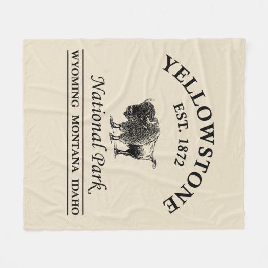 Nationaal park Yellowstone Fleece Deken (Voorkant (Horizontaal))