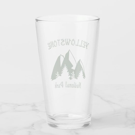 Nationaal Park Yellowstone Glas (Achterkant)