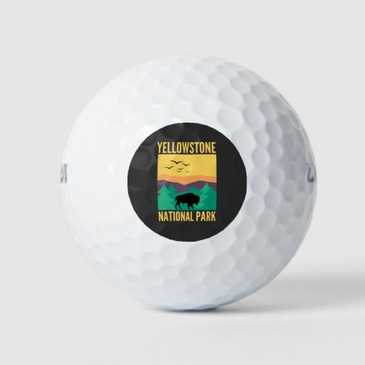 Nationaal Park Yellowstone Golfballen (Voorkant)