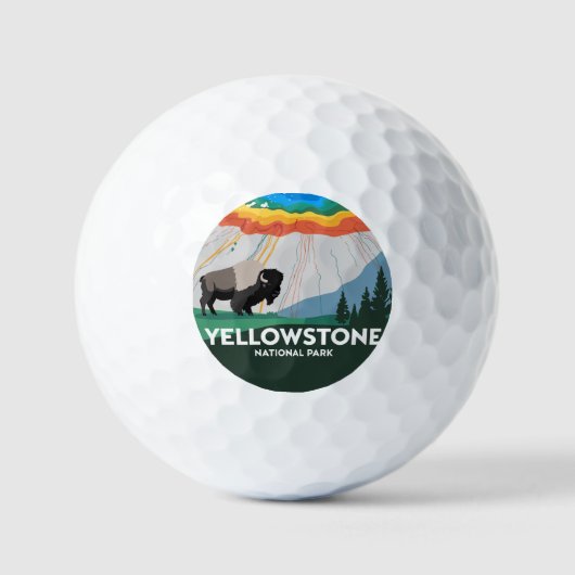Nationaal park Yellowstone Golfballen (Voorkant)