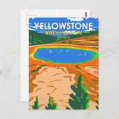 Nationaal park Yellowstone Grand Prismatic Spring Briefkaart (Voorkant / Achterkant)