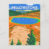 Nationaal park Yellowstone Grand Prismatic Spring Briefkaart (Voorkant)