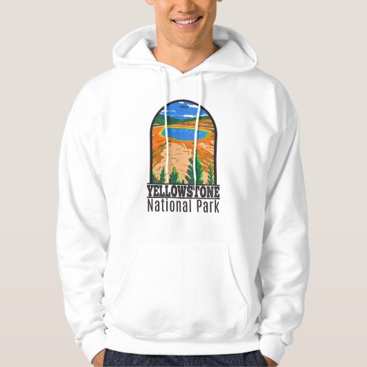 Nationaal park Yellowstone Grand Prismatic Spring Hoodie (Voorkant)