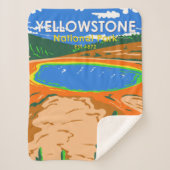 Nationaal park Yellowstone Grand Prismatic Spring Sherpa Deken (Voorkant)