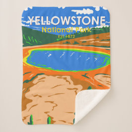 Nationaal park Yellowstone Grand Prismatic Spring Sherpa Deken