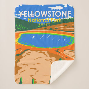 Nationaal park Yellowstone Grand Prismatic Spring Sherpa Deken
