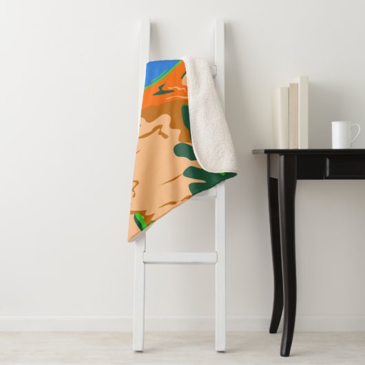 Nationaal park Yellowstone Grand Prismatic Spring Sherpa Deken (In situ)