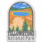 Nationaal park Yellowstone Grand Prismatic Spring Sticker (Voorkant)