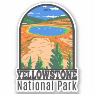 Nationaal park Yellowstone Grand Prismatic Spring Sticker
