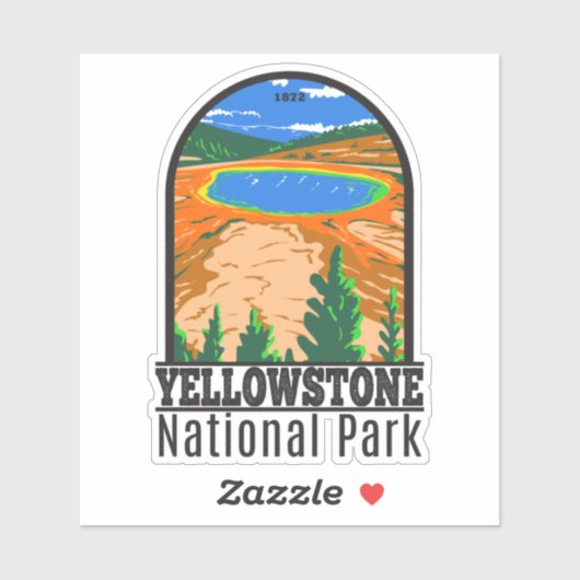 Nationaal park Yellowstone Grand Prismatic Spring Sticker (Vel)