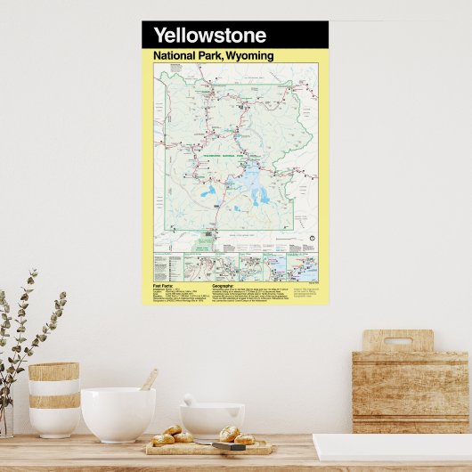 Nationaal Park Yellowstone Groot Poster (Keuken)