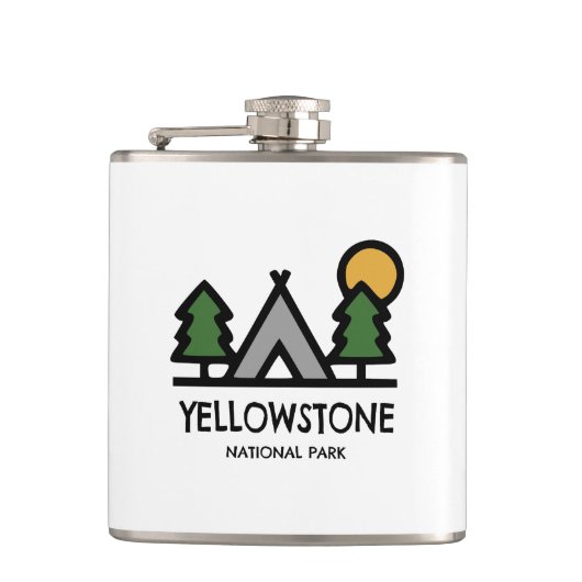 Nationaal Park Yellowstone Heupfles (Voorkant)
