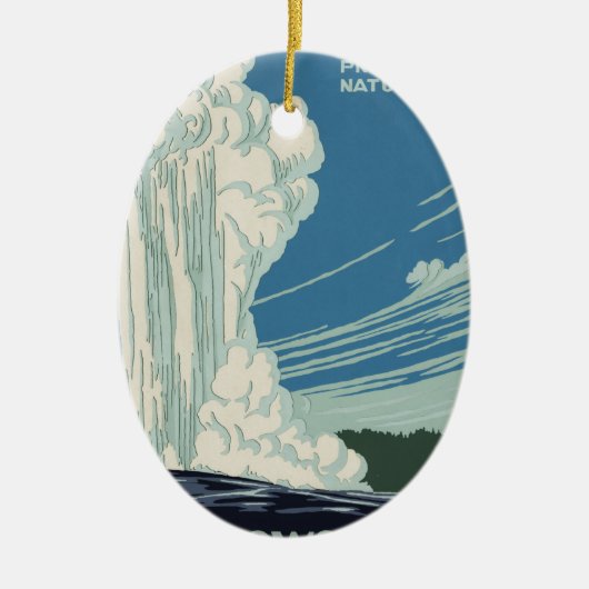 Nationaal Park Yellowstone Keramisch Ornament (Voorkant)