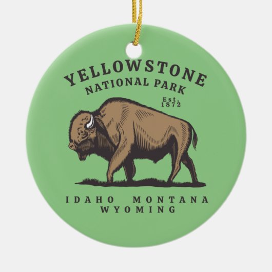 Nationaal Park Yellowstone Keramisch Ornament (Voorkant)