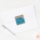 Nationaal park Yellowstone Landscape Blue Pool Vierkante Sticker (Envelop)