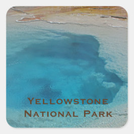 Nationaal park Yellowstone Landscape Blue Pool Vierkante Sticker