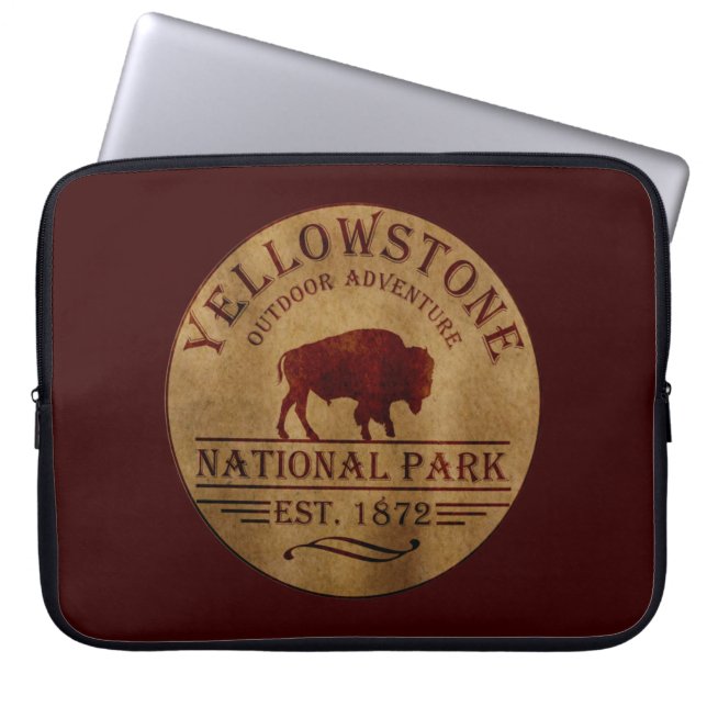 nationaal park yellowstone laptop sleeve (Voorkant)
