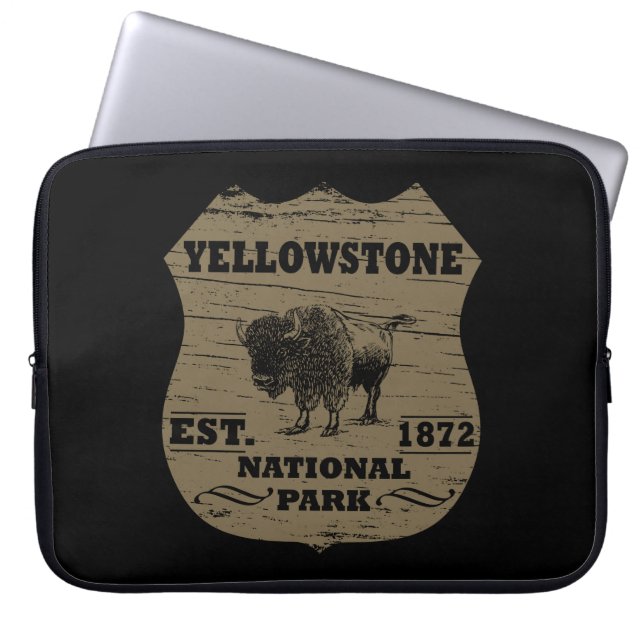 Nationaal park Yellowstone Laptop Sleeve (Voorkant)
