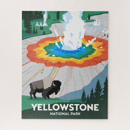 Nationaal park Yellowstone Legpuzzel (Verticaal)