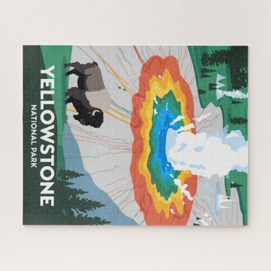 Nationaal park Yellowstone Legpuzzel (Horizontaal)