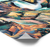 Nationaal park Yellowstone Lower Falls Levendig Poster (Hoek)