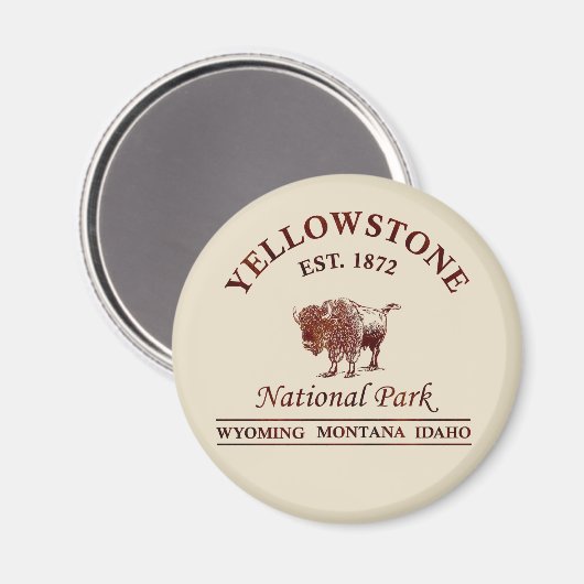 Nationaal park Yellowstone Magneet (Voorkant / Achterkant)
