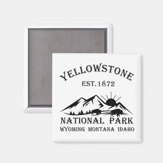 Nationaal park Yellowstone Magneet (Voorkant / Achterkant)