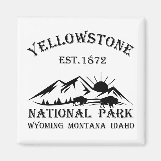 Nationaal park Yellowstone Magneet (Voorkant)