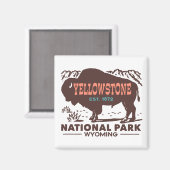 Nationaal Park Yellowstone Magneet (Voorkant / Achterkant)