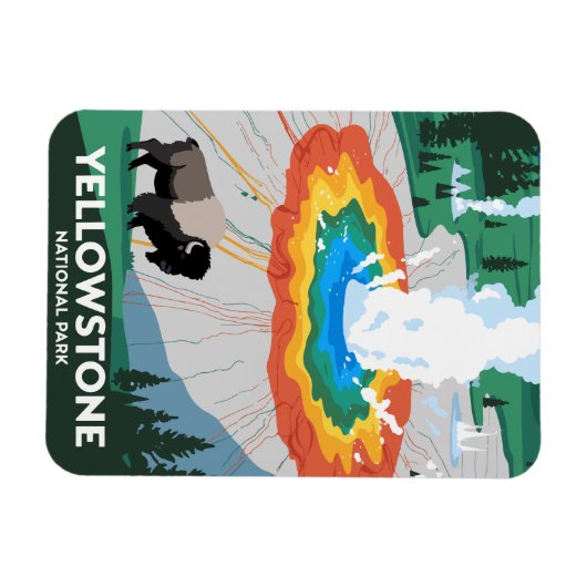 Nationaal park Yellowstone Magneet (Horizontaal)