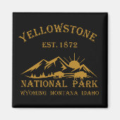 Nationaal park Yellowstone Magneet (Voorkant)