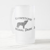 Nationaal Park Yellowstone Matglas Bierpul (Voorkant links)