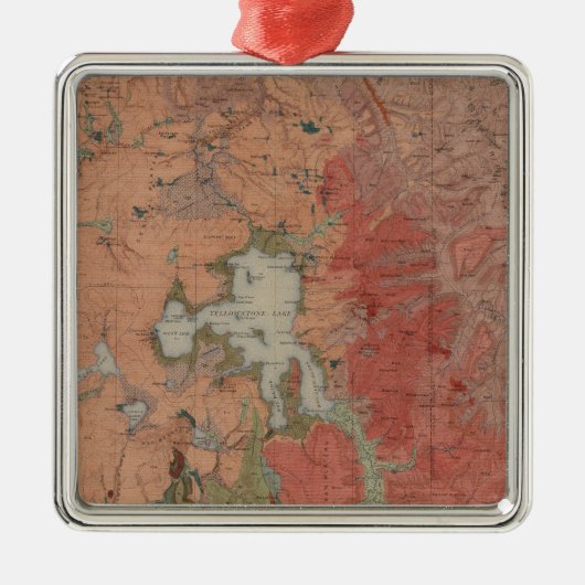 Nationaal Park Yellowstone Metalen Ornament (Voorkant)